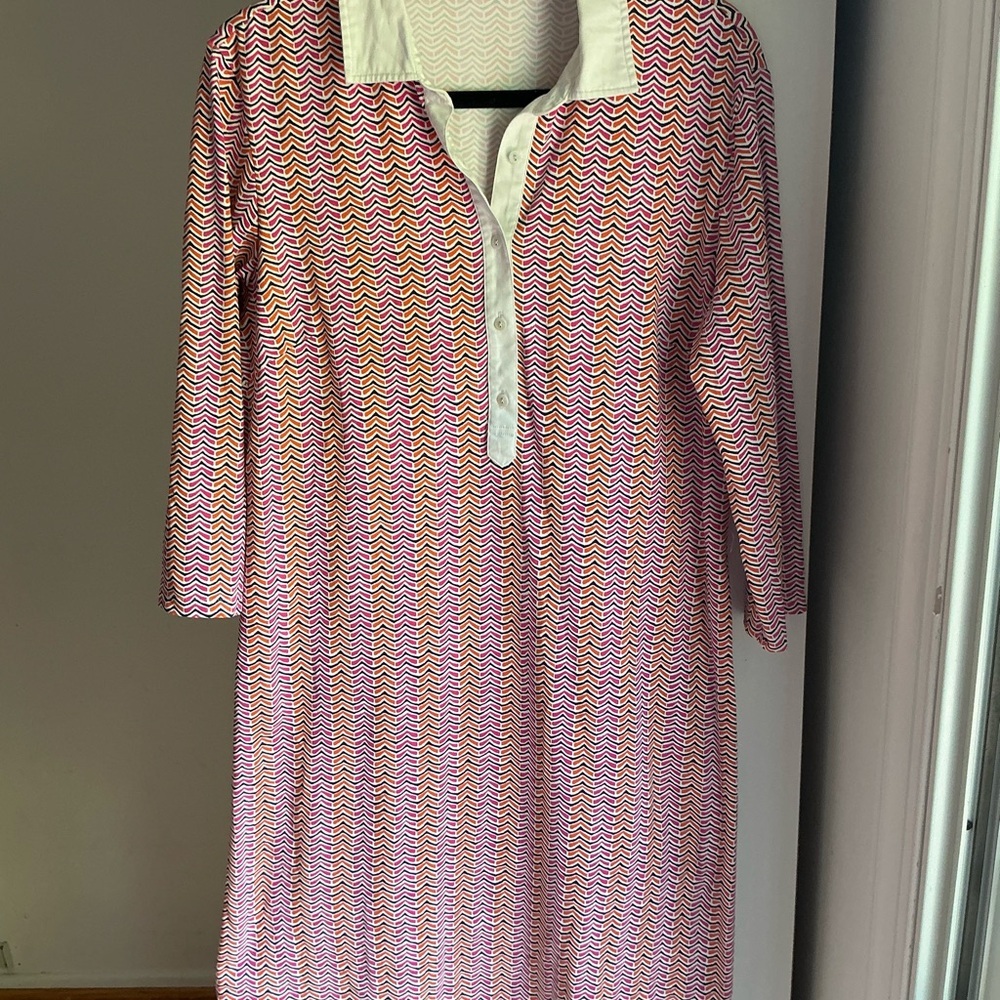 J.McLaughin Chevron Patterned‎ Pink Dress